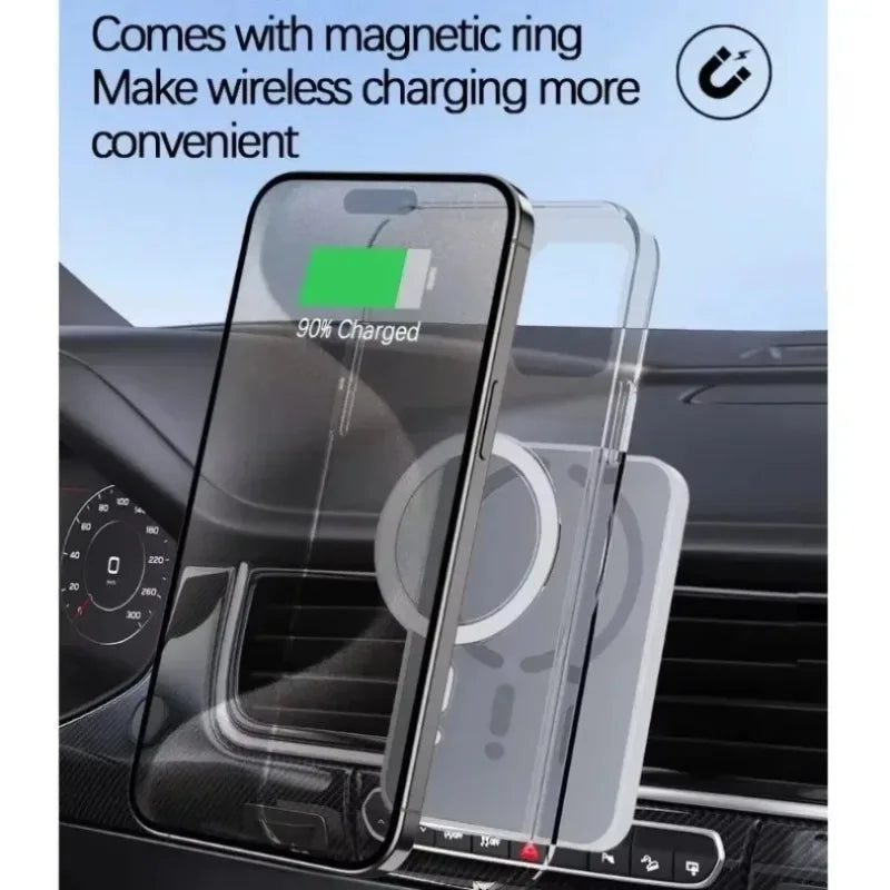 30W Magnetic Car Wireless Charger Air Vent GPS Phone Holder Stand For Magsafe iPhone 16 15 14 13 12 Pro Max Cell Fast Charging