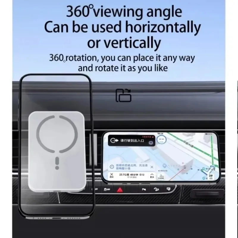 30W Magnetic Car Wireless Charger Air Vent GPS Phone Holder Stand For Magsafe iPhone 16 15 14 13 12 Pro Max Cell Fast Charging