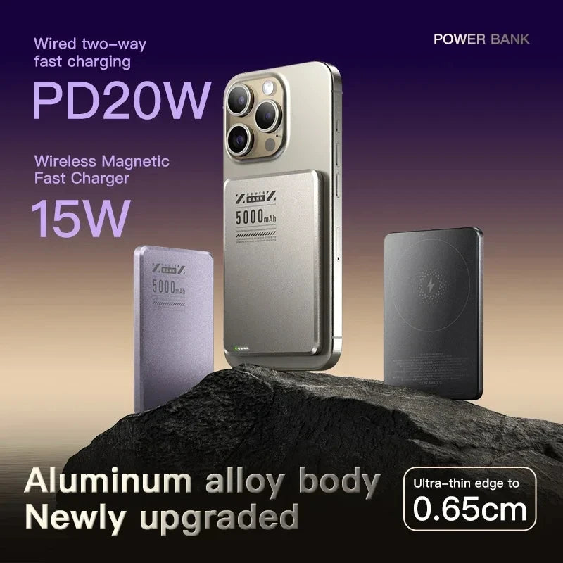 Lenovo UltraSlim Magnetic Power Bank Qi2 Wireless Powerbank Portable External Battery for Magsafe for iPhone Samsung Huawei 2026