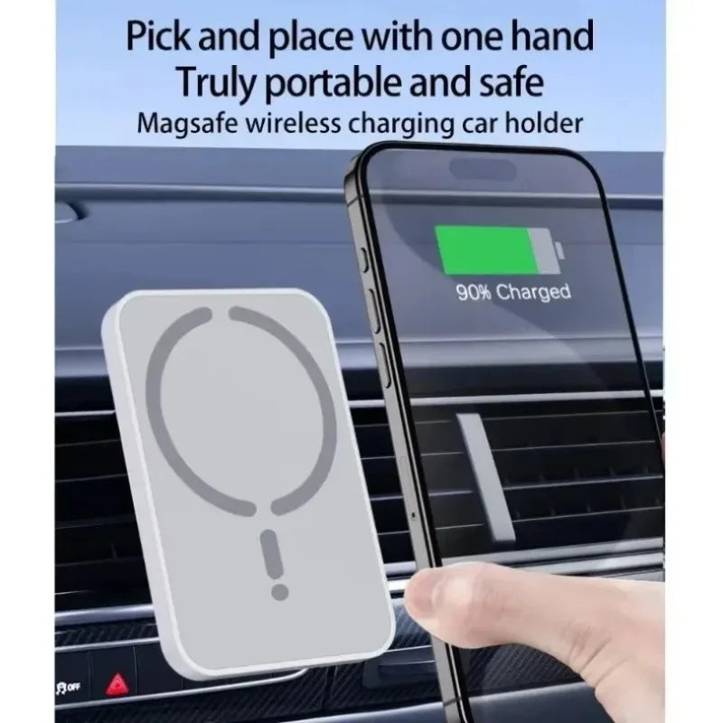 30W Magnetic Car Wireless Charger Air Vent GPS Phone Holder Stand For Magsafe iPhone 16 15 14 13 12 Pro Max Cell Fast Charging