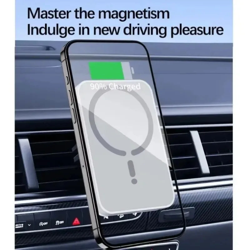 30W Magnetic Car Wireless Charger Air Vent GPS Phone Holder Stand For Magsafe iPhone 16 15 14 13 12 Pro Max Cell Fast Charging