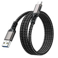 USB3.2 10Gbps USB Type C Cable USB A to C 3A 60W QC3.0 Fast Charging for Samsung NVMe Hard Disk External Android Data Braid 2M