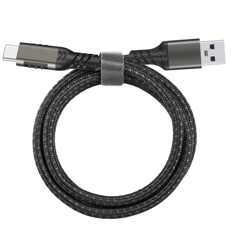 USB3.2 10Gbps USB Type C Cable USB A to C 3A 60W QC3.0 Fast Charging for Samsung NVMe Hard Disk External Android Data Braid 2M