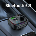 Bluetooth 5.3 Car FM Transmitter PD36W Fast Charge USB Adapter Hands Free Calling
